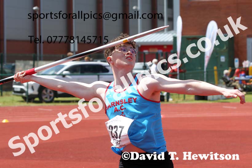 Mens under-20s javelin, 2021 Northern Senior and Under-20s Champs., Leigh. Photo: David T. Hewitson/Sports for All Pics